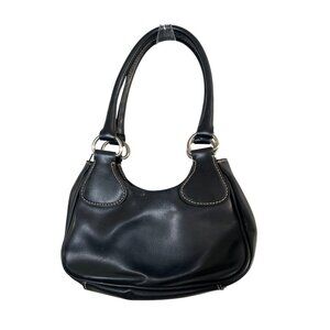 Nine West Black Faux Leather y2k small shoulder Handbag
